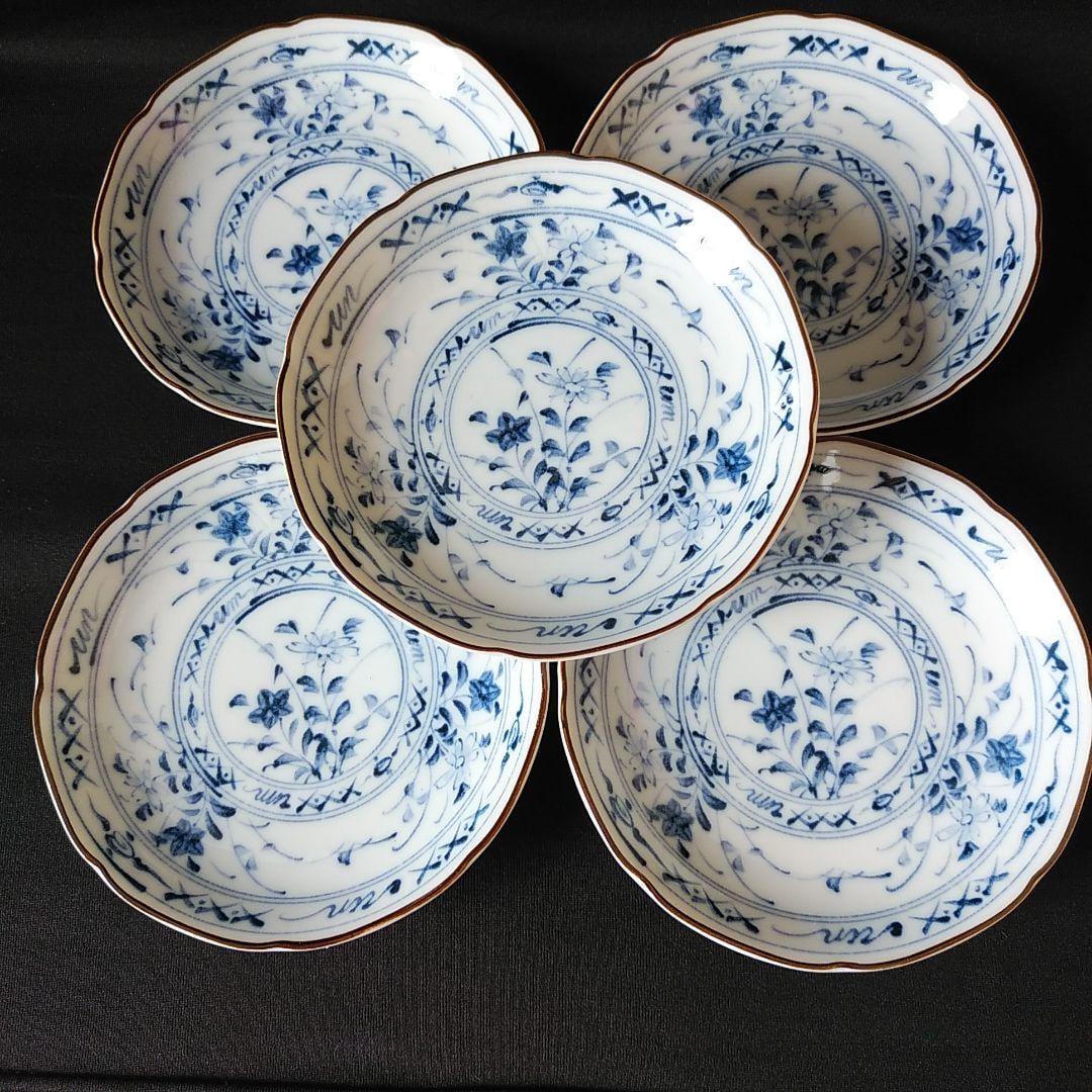 Matsmine kiln-dyed floral pattern small plate 5 servings Japanese tableware ceramic (1 of 8)