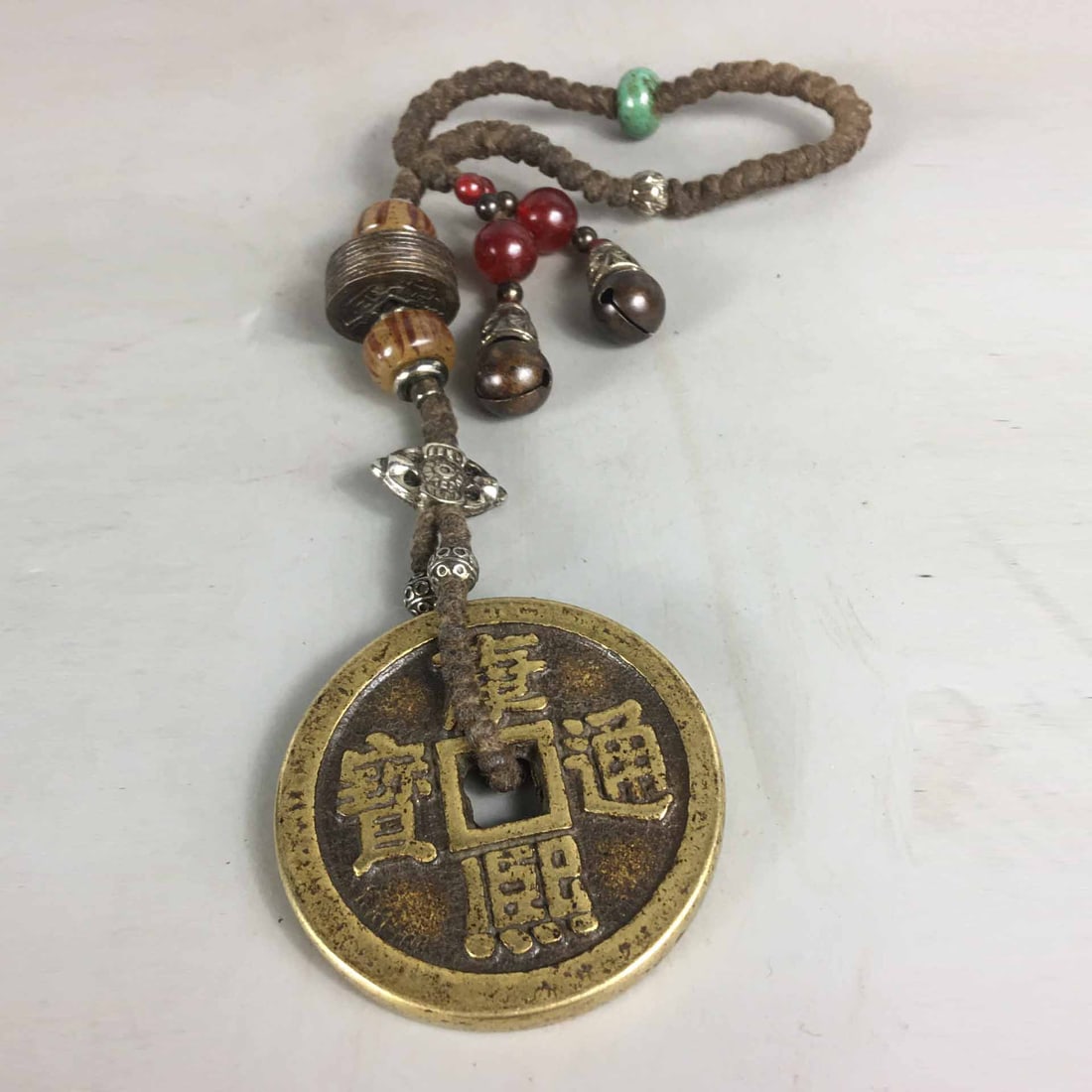 Boutique Kangxi stylel A Tongbao copper coin pendant (1 of 8)
