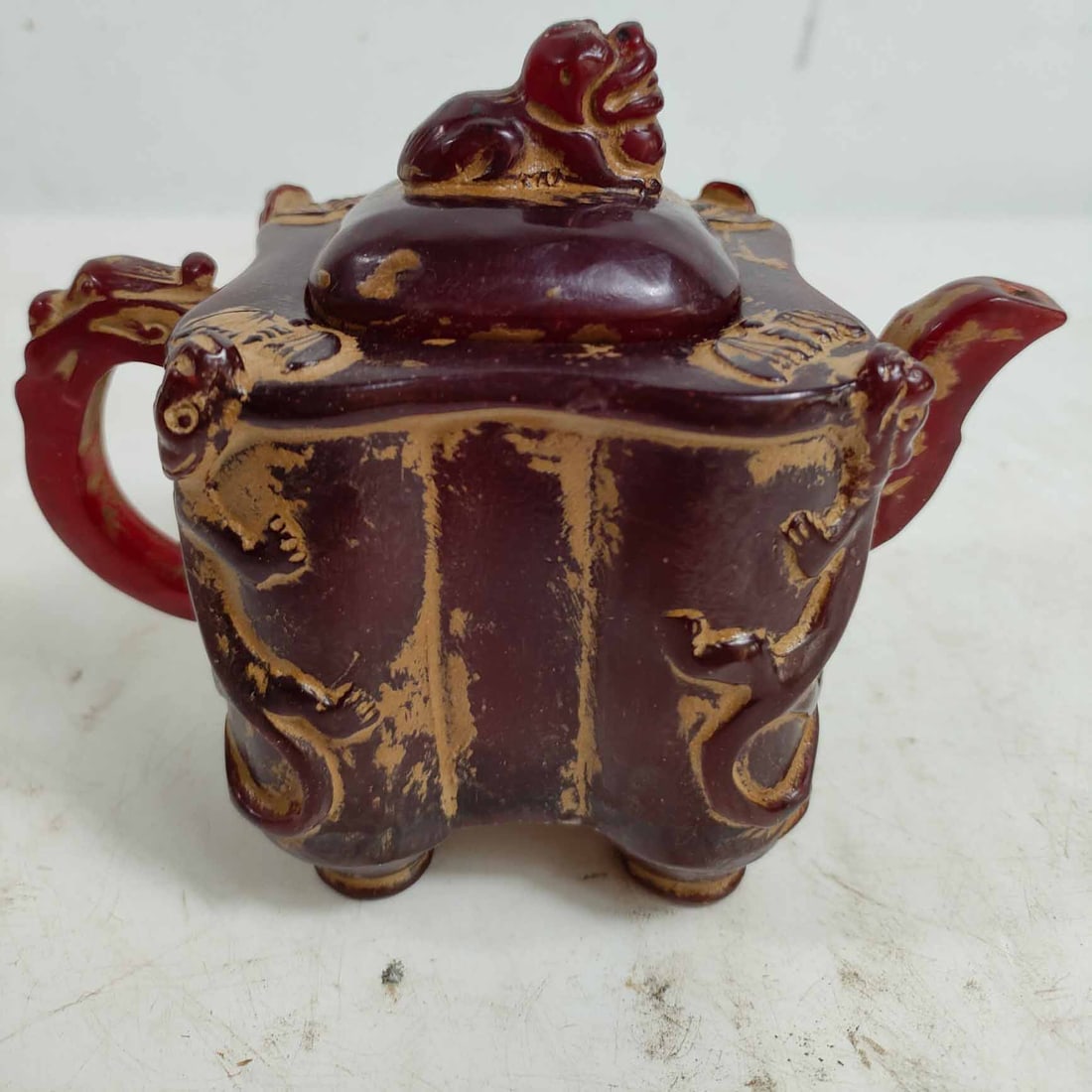 Old Collection of Blood Amber Pot (1 of 8)