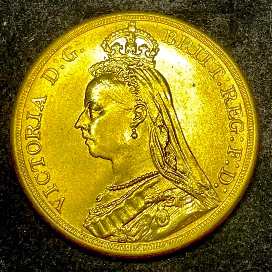 A629 British 1891 Large Coin Soldier Victoria Slaying the Dragon Commemorative Coin (1 of 5)