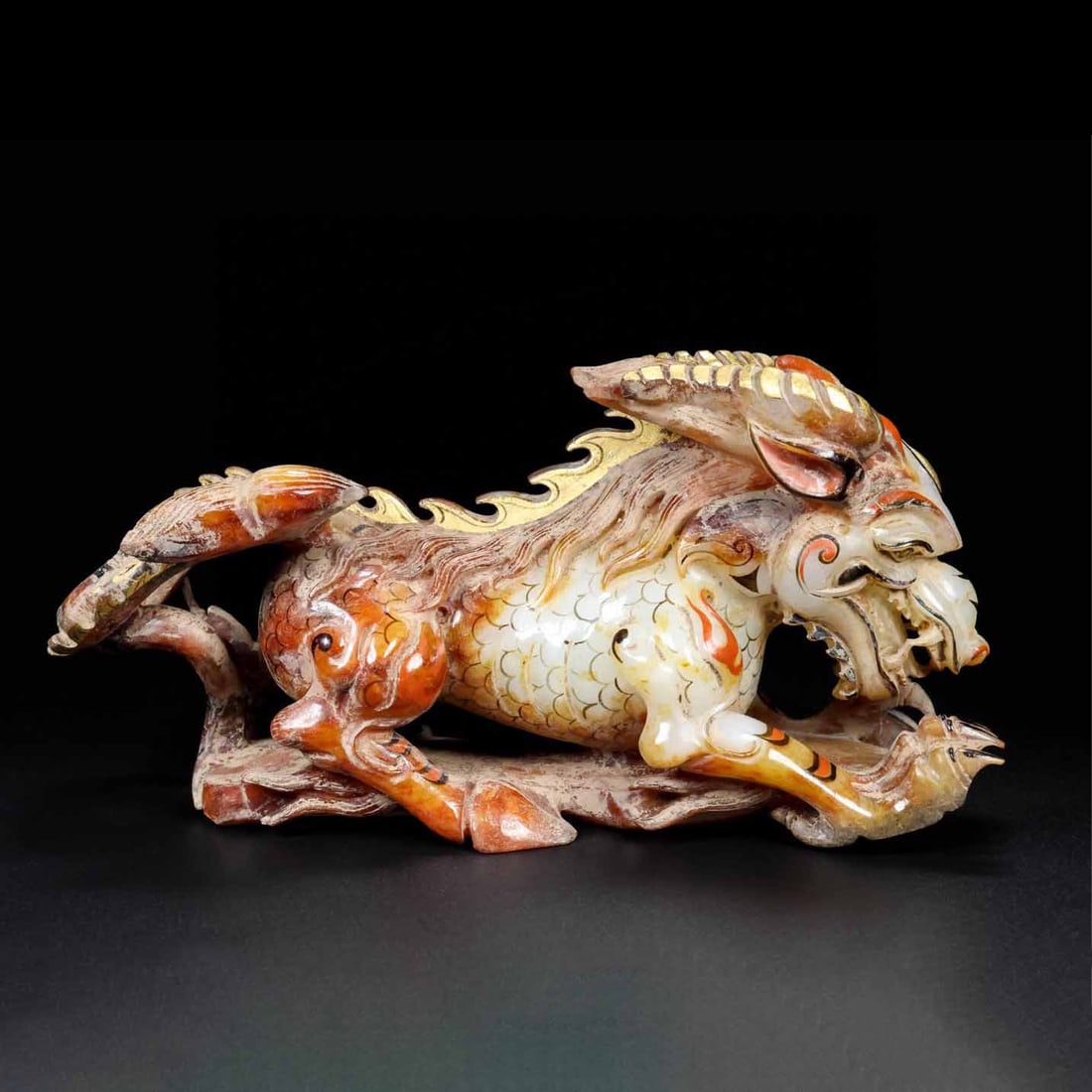 Old Collection of Hetian Jade Mythical Beast Bai Ze (1 of 9)