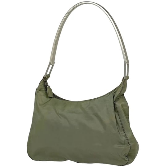 Prada Logo Plate Shoulder Bag Khaki Shoulder Bag Nylon Green Beige Womens [Used]: Prada Logo Plate Shoulder Bag Khaki Shoulder Bag Nylon Green Beige Women's [Second-hand] Because it is a second-hand product, it is not verified and cannot be returned or exchanged. Width Approximatel