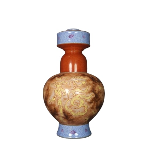 The Qing Dynasty Qianlong style Fu Lu Shou vase collected by the family: Fine workmanship, thick patina, sophisticated skin, and appearance as shown in the picture. High?27CM wide?14CM Freight:1.International Shipping: Foreign shipping costs are determined by the destinati