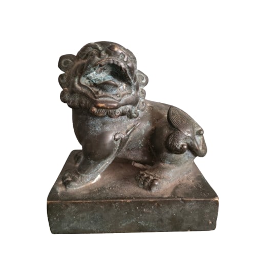 Old collection, bronze lion seal. (1 of 8)