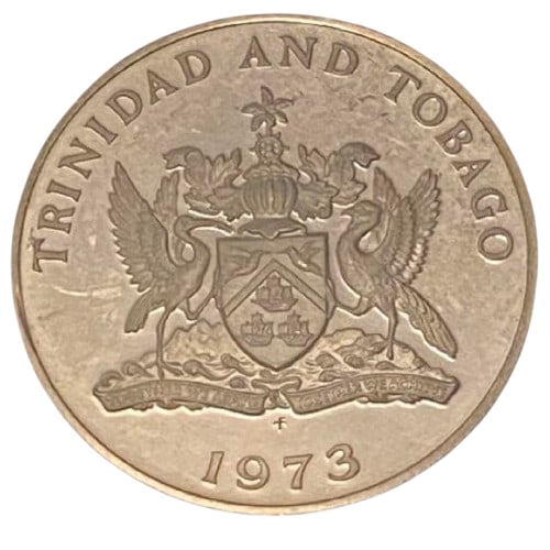 Silver Coin Trinidad and Tobago: Silver Coin Trinidad and Tobago. Silver coin Trinidad and Tobago 1973 $5 29.7 g 40 mm- Country: Trinidad and TobagoYear: 1973- Value: $5- Design: Stork and plant design Freight: 1.International Shippi