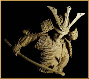 Kusunoki Masashige Statue - Japanese General Woodcarving Wall Artwork: Kusunoki Masashige Statue - Japanese General Woodcarving Wall Artwork. [About Kusunoki Masashige]Kusunaki Masashige was a Japanese military commander active from the end of the Kamakura period to the