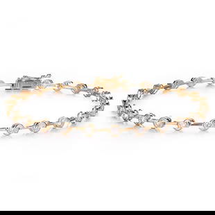 18k gold cultured diamond bracelet for women: 18k gold cultured diamond bracelet for women Bracelet length: 17cm, cultured diamond 1ct, total weight about 3g