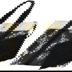 Hermes Bora Bora PM Handbag Cheval Suprese Limited Edition Handbag Canvas Black and White Women's: Hermes Bora Bora PM Handbag Cheval Suprese Limited Edition Handbag Canvas Black and White Women's [Second-hand] Because it is a second-hand product, it is not verified and cannot be returned or