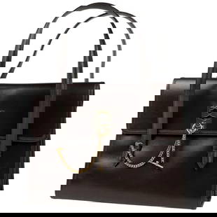 Celine Logo Tote Bag Leather Brown Women [Second Hand]: Celine Logo Handbag Leather Brown Women [Second-hand] Because it is a second-hand product, it is not verified and cannot be returned or exchanged. Width Approximately 30 cm Height Approximately 24 cm
