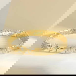 18K Gold Braided Wire Bracelet: 18K gold braided wire bracelet17cm width 8mm