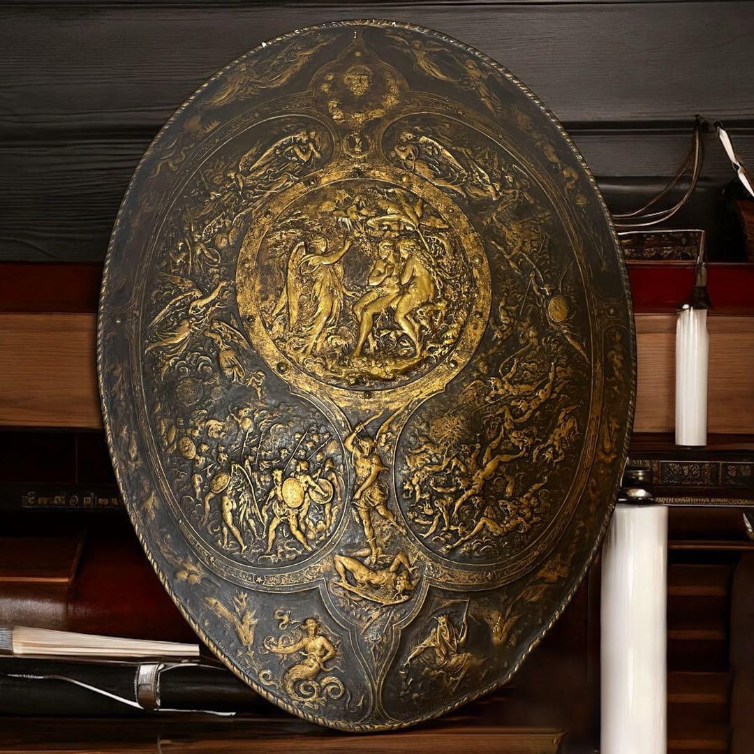 Rare French Antique, Paradise Lost/Holy War, Large Relief, Virgin Mary with Angels: Rare French Antique, Paradise Lost/Holy War, Large Relief, Virgin Mary with Angels. This is a very large relief that I bought in an antique shop in France.This is an impressive large relief that detai