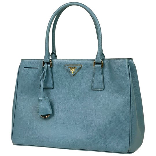 Prada Galleria Tote: Prada Galleria Tote Tote Bag Logo Plaque Handbag Saffiano Leather Blue BN1786 Women's [Second Hand] Because it is a second-hand product, it has not been verified and cannot be returned or exchanged Wi