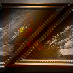 Realistic [Still Life] Oil Painting: Realistic [Still Life] Oil Painting This work is a masterpiece of still life painting that carries on the traditions of European painting from the 17th to 18th centuries. Ripe fruits, transparent glas