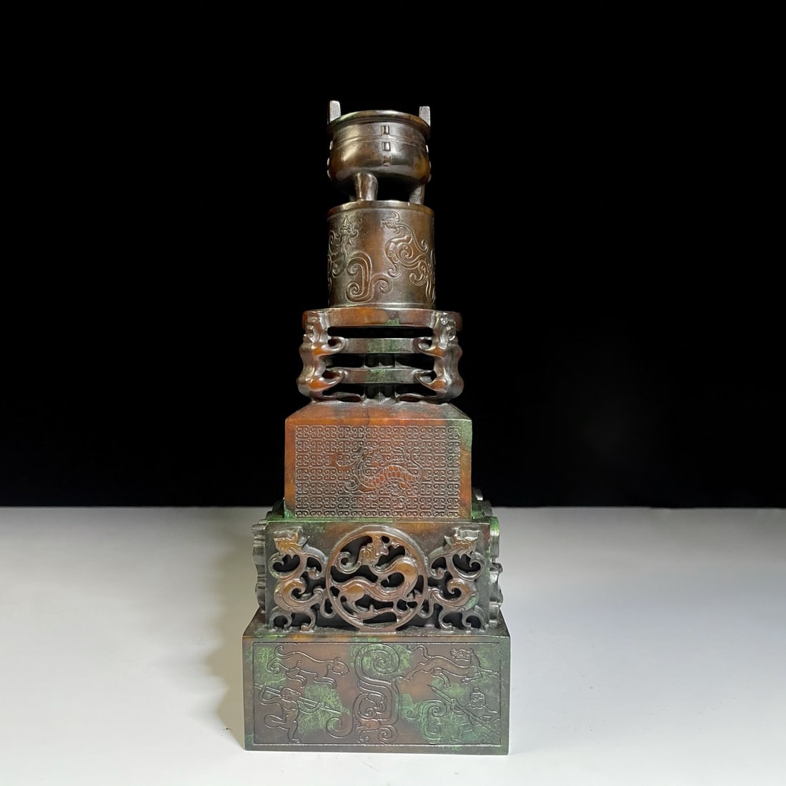 Collection of Hetian Jade "Empress Wu Zetian" Seal (1 of 9)