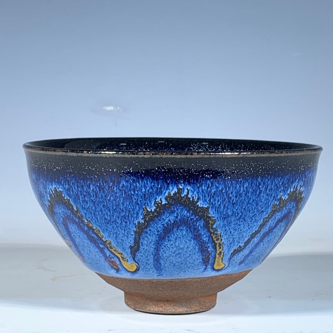 Jian Kiln Yohen Colored Cup: Jian Kiln Yohen Colored Cup Height 7.5 cm, diameter 13 cm Freight: 1.International Shipping: Foreign shipping costs are determined by the destination. 2.Photos, descriptions and valuations are careful