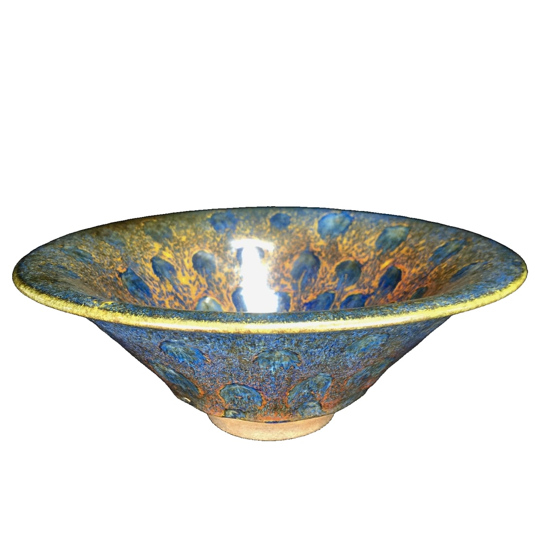 Song Dynasty Jian Kiln Kiln-Changed Hat Bowl: Song Dynasty Jian kiln-fired bowl, 22x8 cm Freight: 1.International Shipping: Foreign shipping costs are determined by the destination. 2.Photos, descriptions and valuations are carefully prepared by