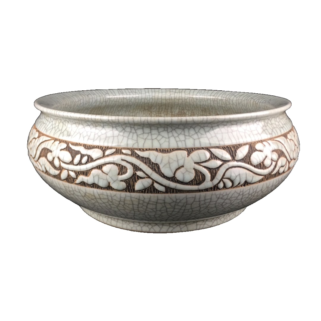 Official Kiln Crackle Wide Mouth Large Brush Washer: Imperial kiln crackle wide mouth large brush washer diameter: 36cm height: 16cm fine texture, full glaze, perfect condition Freight: 1.International Shipping: Foreign shipping costs are determined by