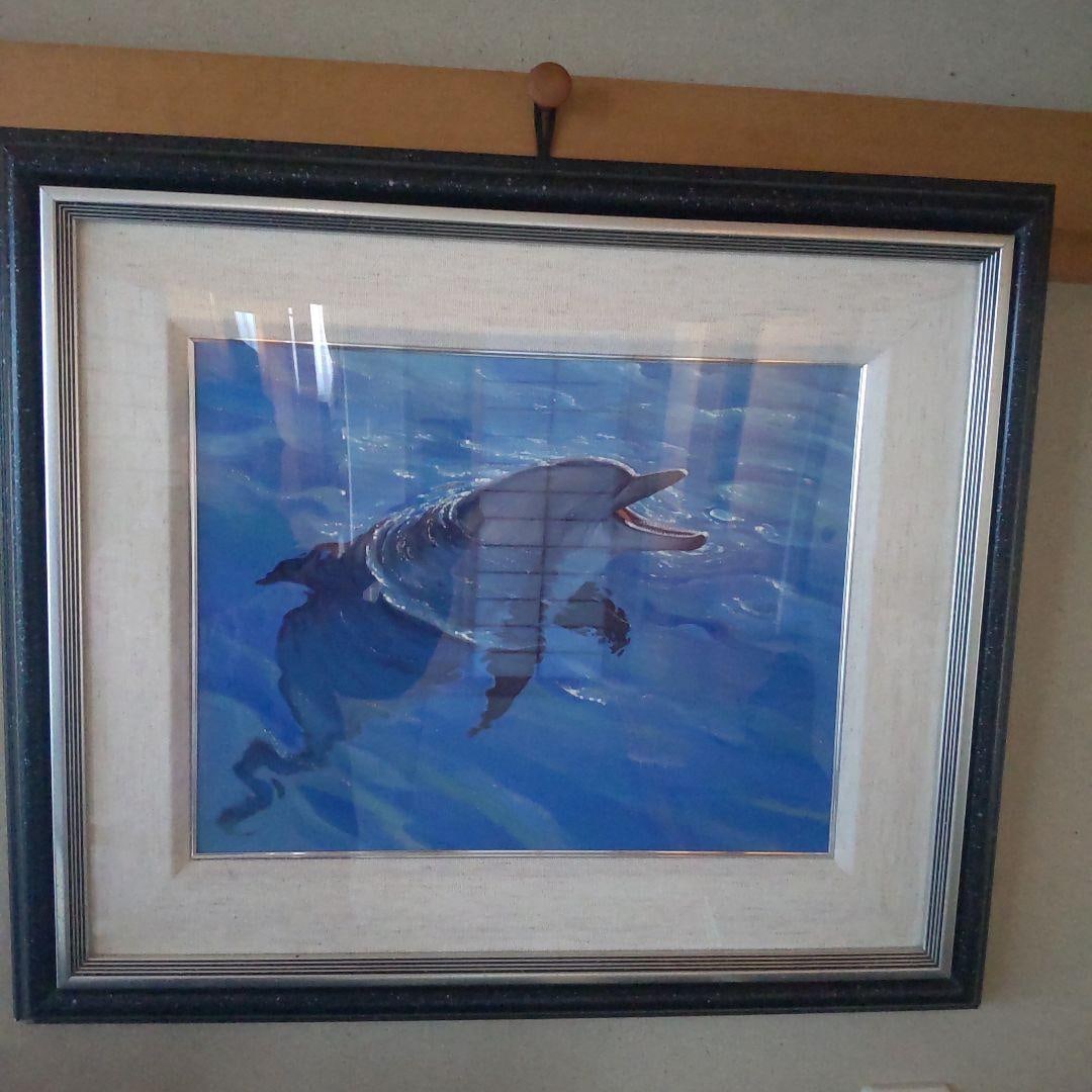 Charles Lynn Bragg, Dolphin Oil on Canvas, Size 8: Charles Lynn Bragg, Dolphin oil on canvas, size 8. It is an authentic piece.There is a signature on the back.He was born in 1952 and currently lives and works in Los Angeles.These animal patterns are