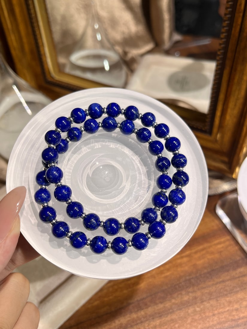 Lapis Lazuli 8mm Bracelet Necklace (1 of 8)