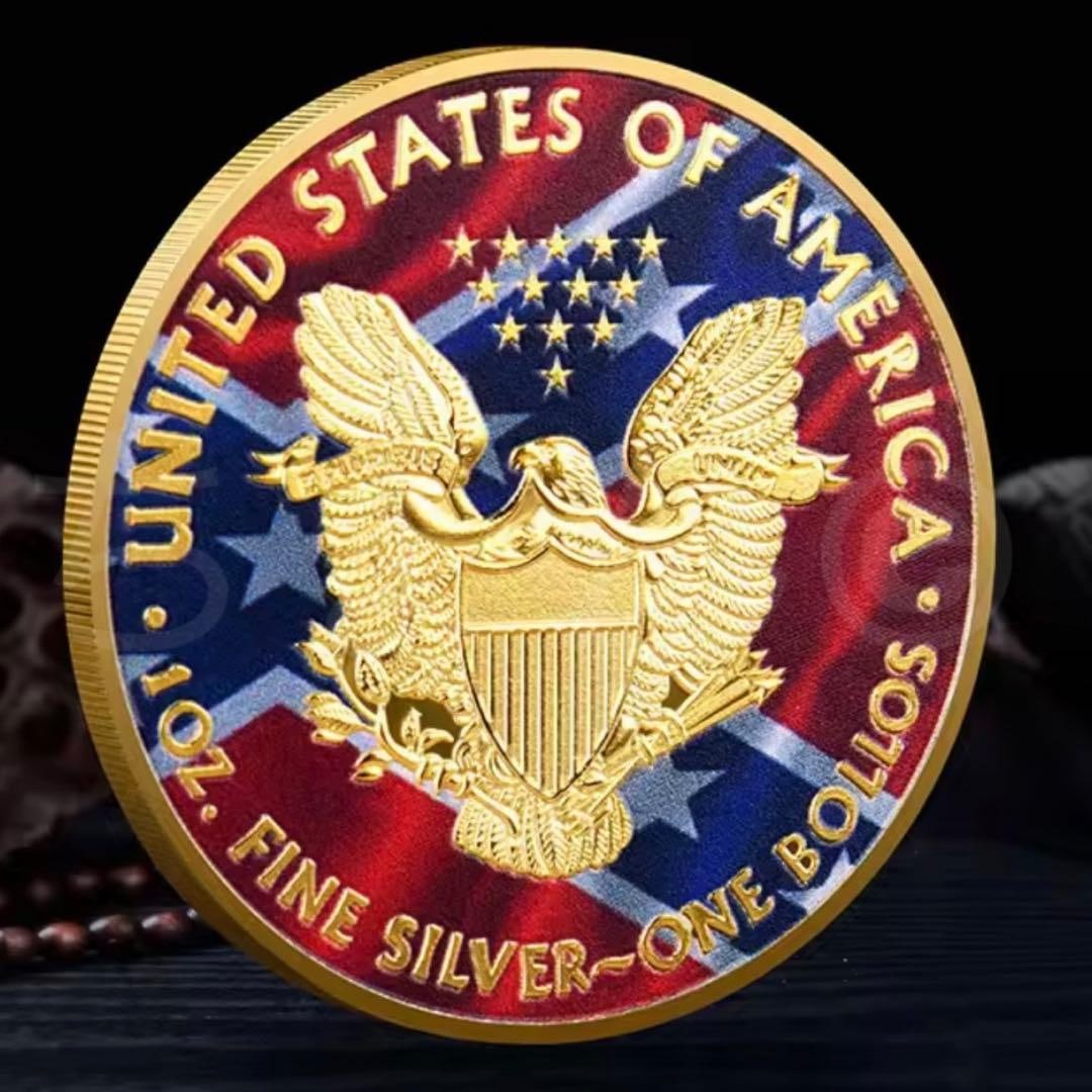 Brand new Statue of Liberty Challenge Coin, Eagle Coin, Commemorative Coin, Stars and Stripes (1 of 4)