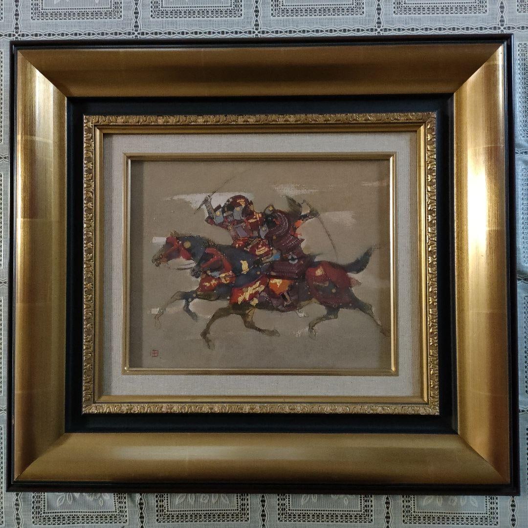 Tagaya Yukio Oil Painting, F3 size, Man and Horse (1 of 13)