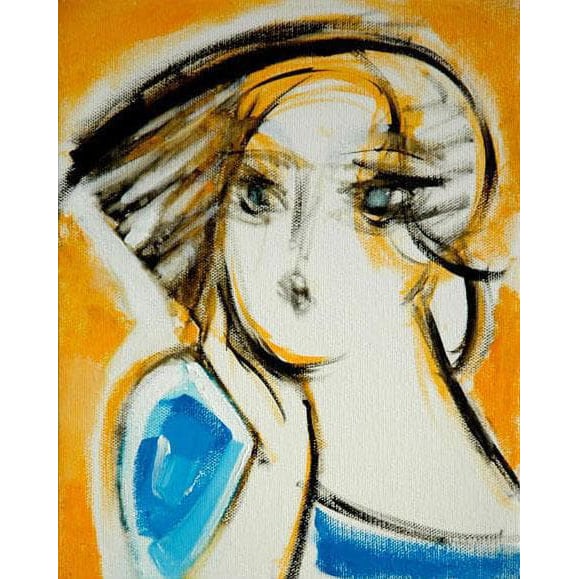 Kamiko Kami, Western-style painter and creative photographer. Oil paintings of female figures (1 of 2)