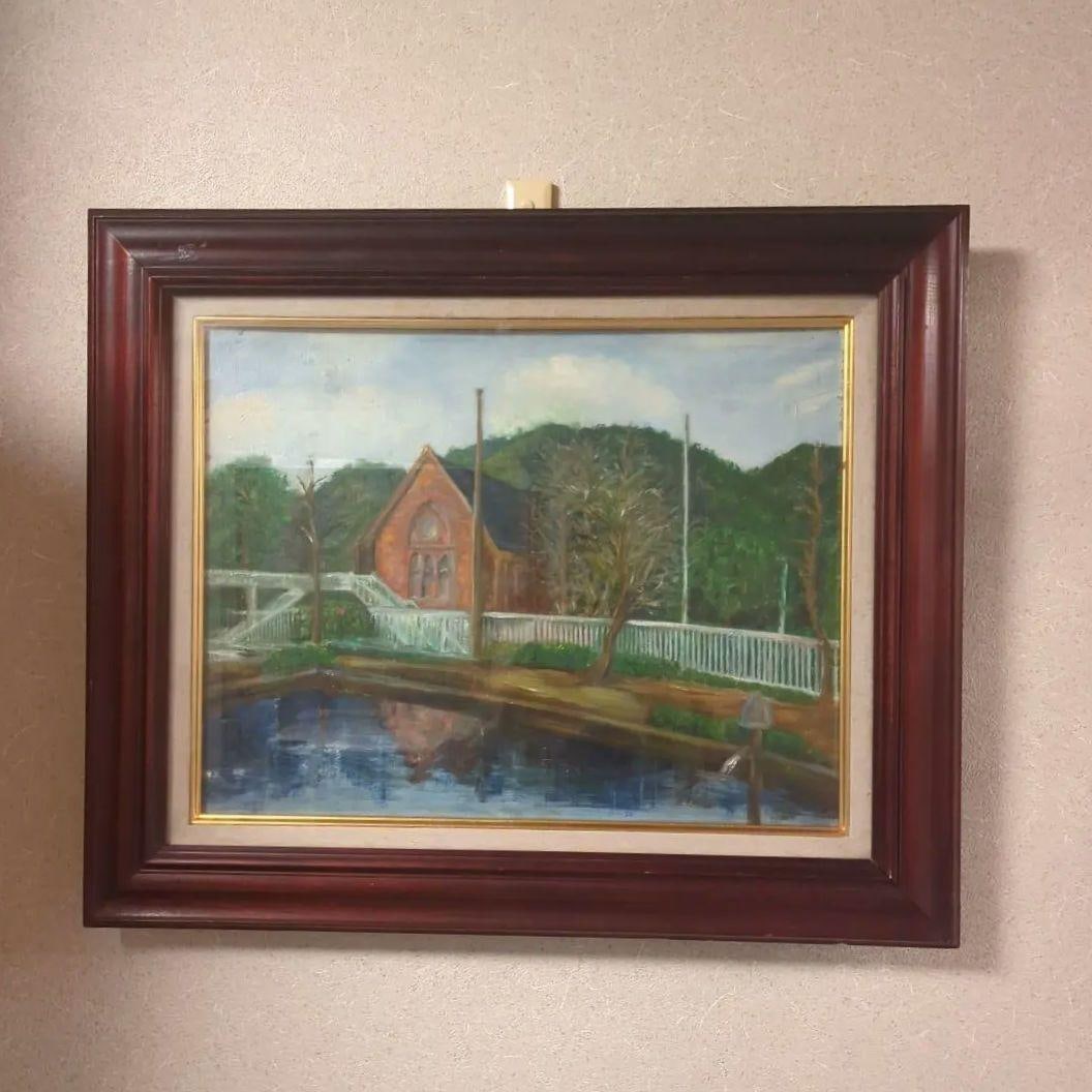 Prince's Library Oil Painting: Prince's Library, oil painting, signed on the back, framed oil painting. Freight: 1.International Shipping: Foreign shipping costs are determined by the destination. 2.Photos, descriptions and valuati