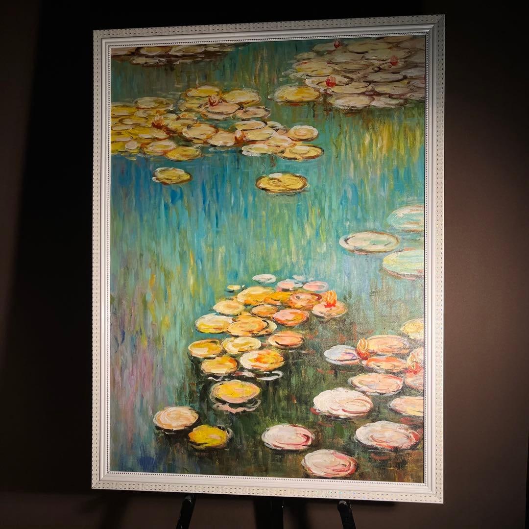 Claude Monet hand-painted large oil painting 'Water Lilies' (1 of 10)