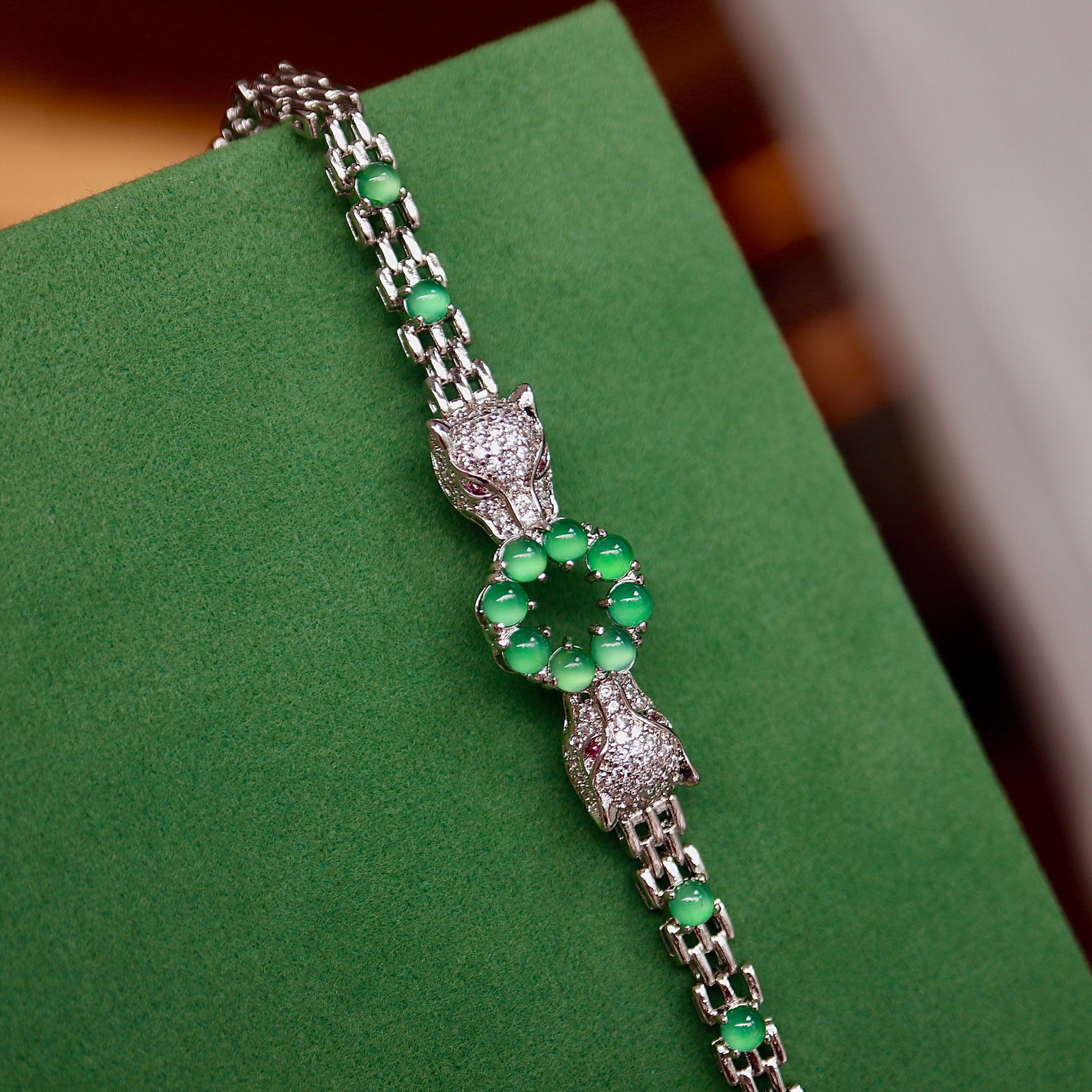 Natural Jade Leopard Bracelet (1 of 9)