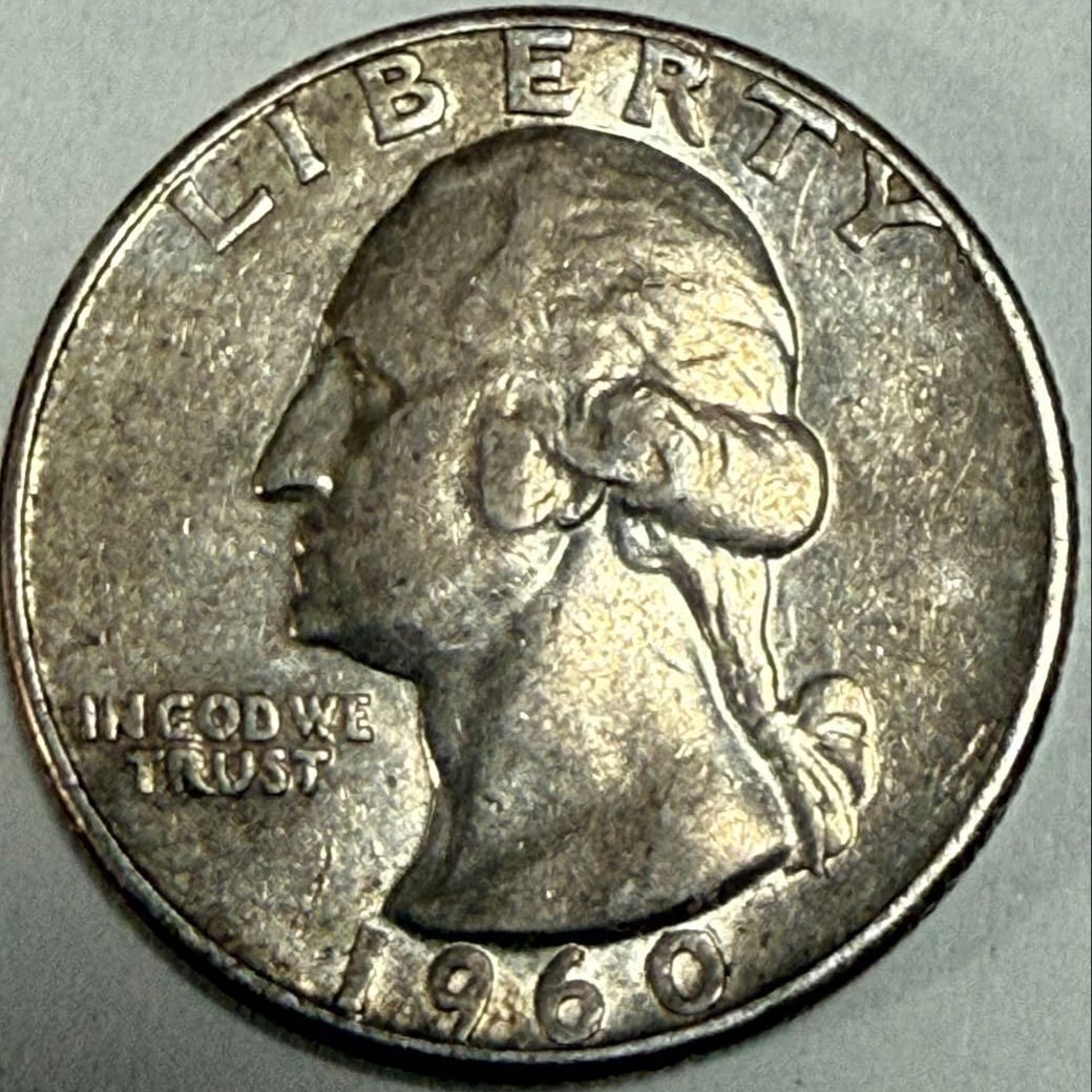 1960 Washington 25 Cent Coin (1 of 2)