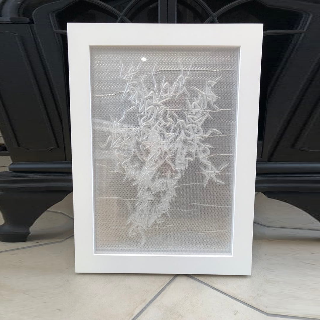 Enrico Isamu Oyama Limited Edition 30 Multiple Works: Multiple works were released alongside his 2022 solo exhibition 'Paint Blister'.This is a cool piece, with a fast-spinning structure carved into an acrylic board!Enrico KosugiFIGURATI #367Carving on