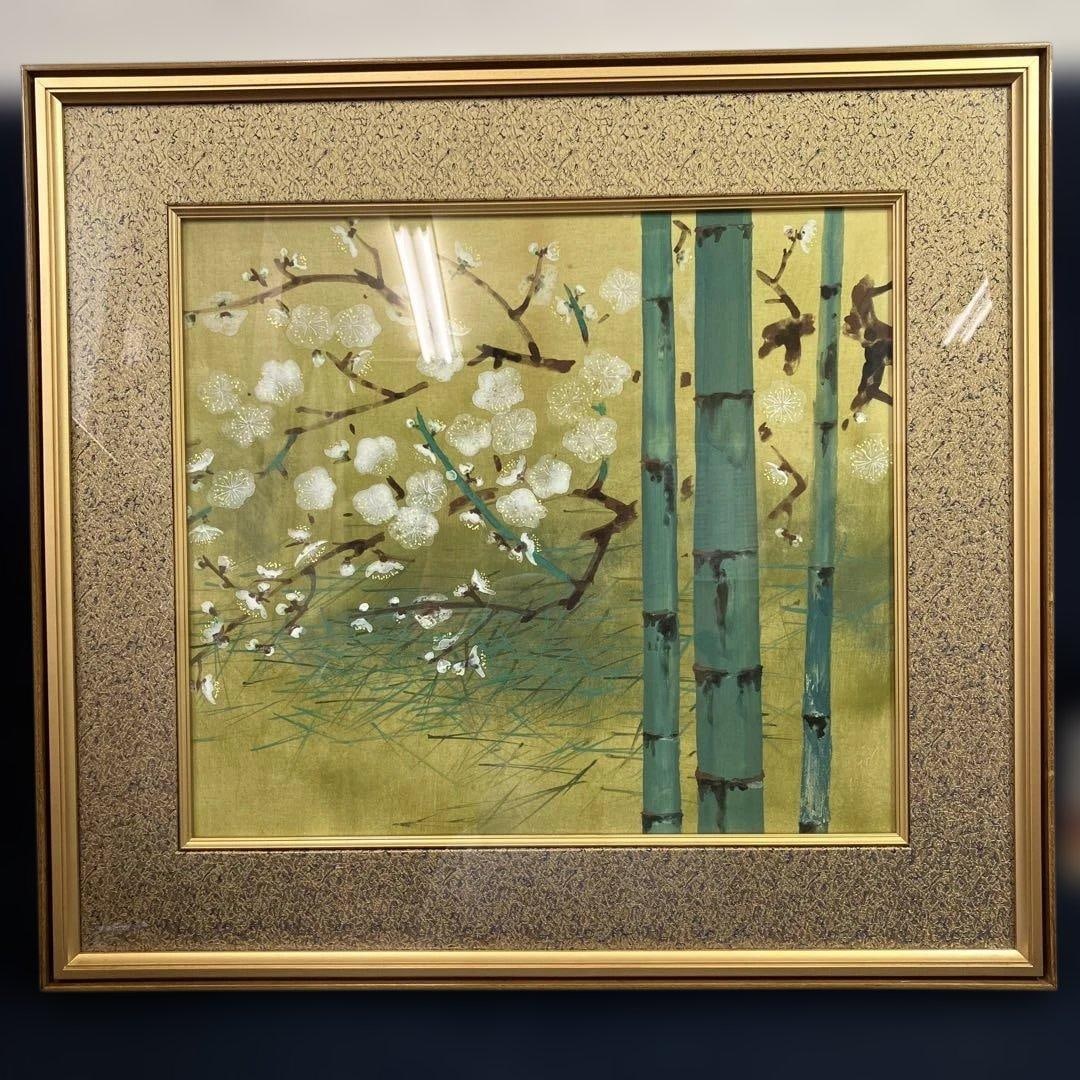 Yutaka Mizushima's Japanese painting work 'Early Spring Shared Seal' (1 of 9)