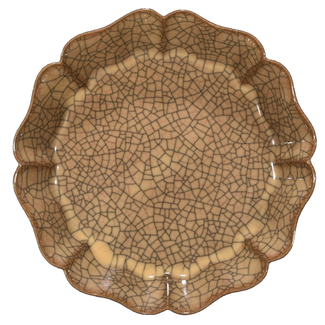 Song Dynasty style Ge Kiln yellow-glazed octagonal washbasin (1 of 10)