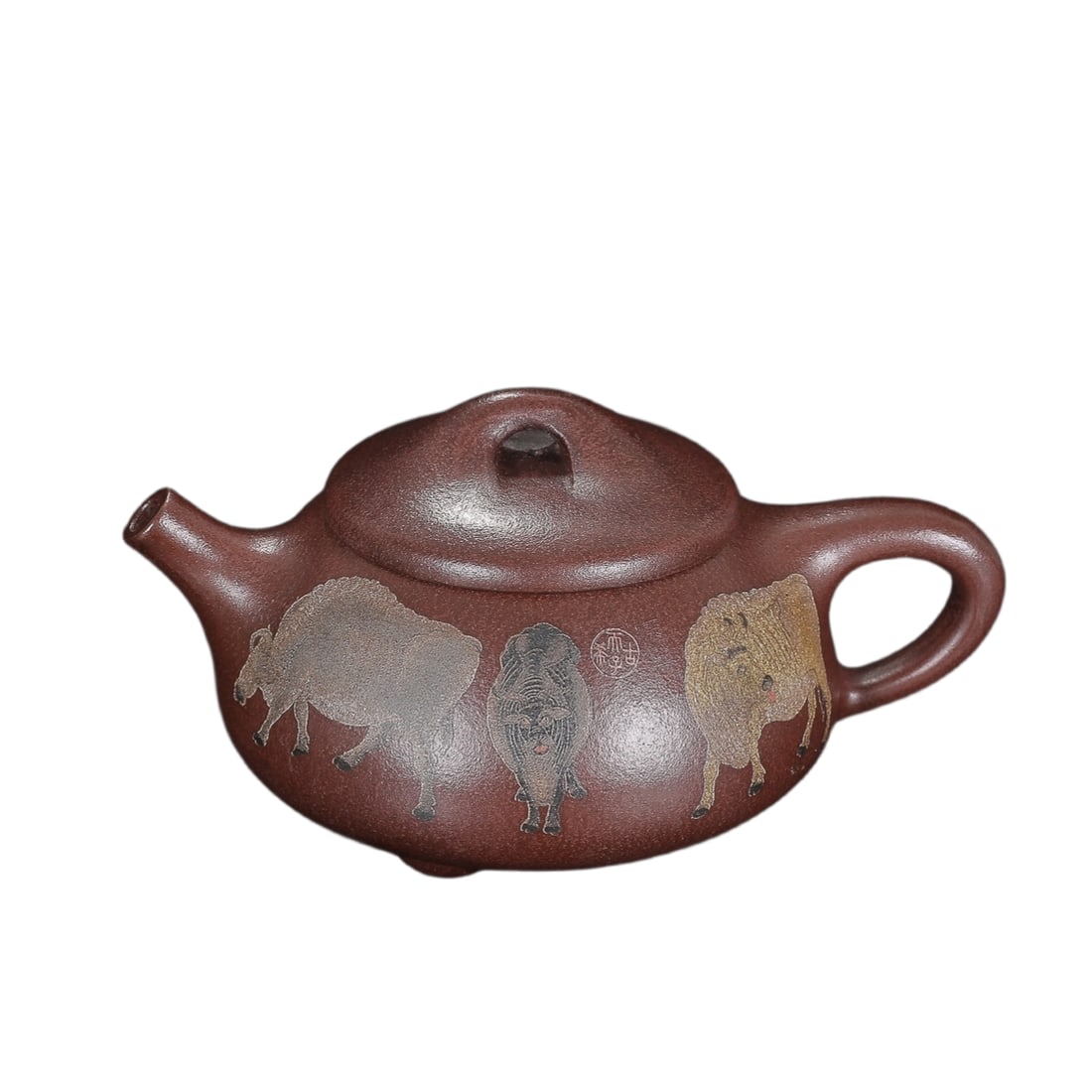 Gao Yongwei, Zisha Teapot Five Cows Stone Dipper (1 of 10)