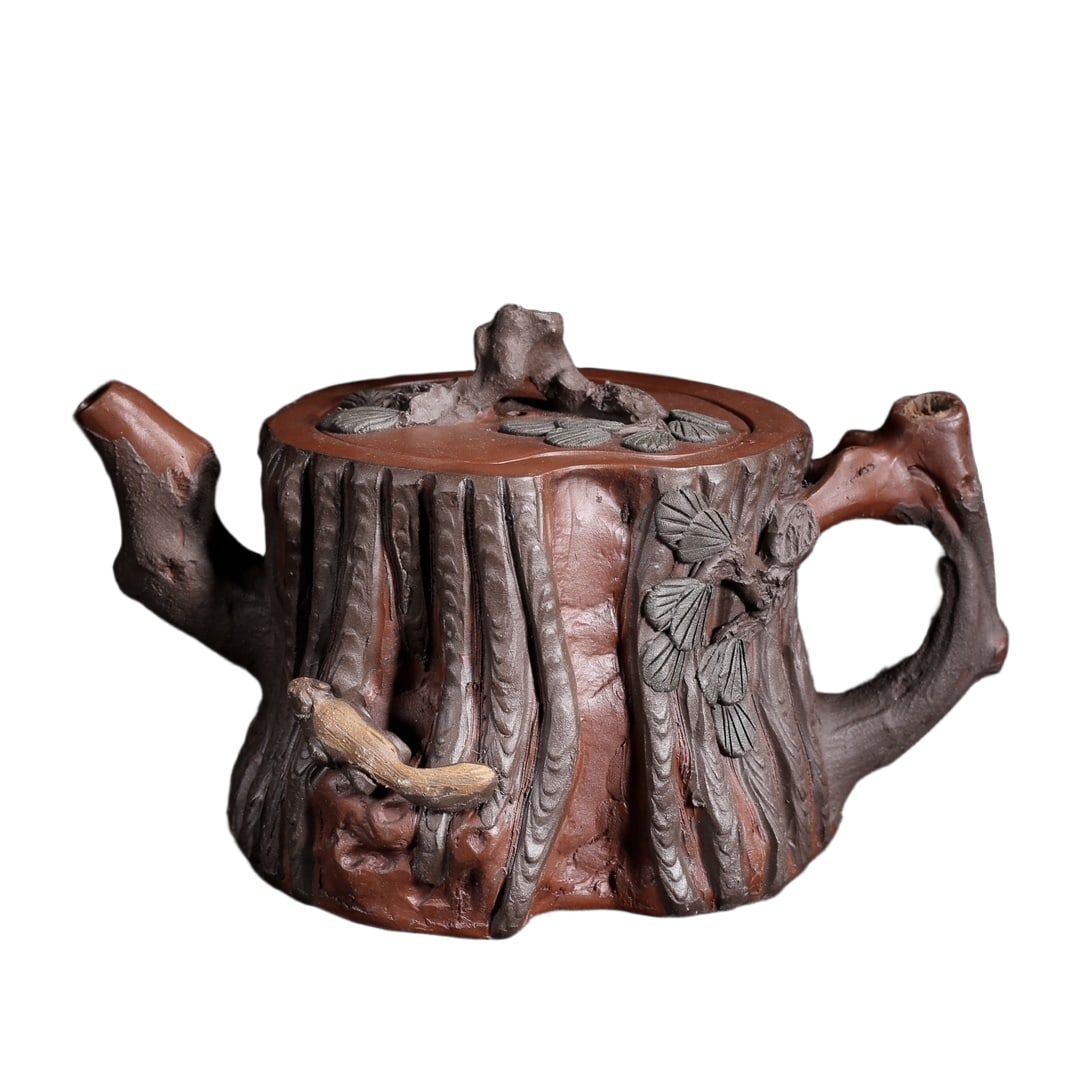 Wang Youlan Original Mine Red Clay Zisha Teapot - Tree Stump (1 of 10)