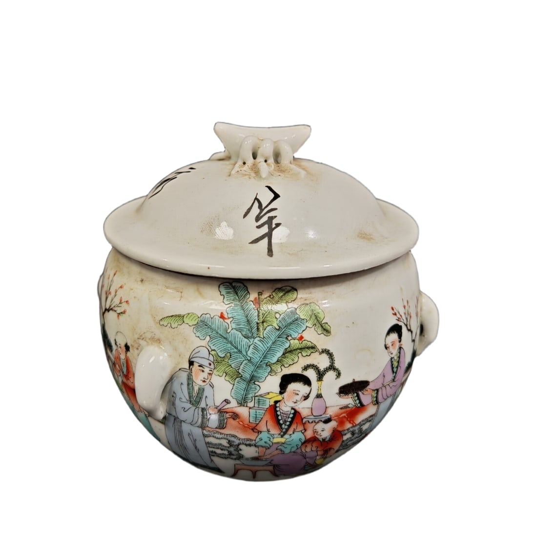 Qing Guangxu Period, four-looped cover jar with children playing pattern (1 of 10)