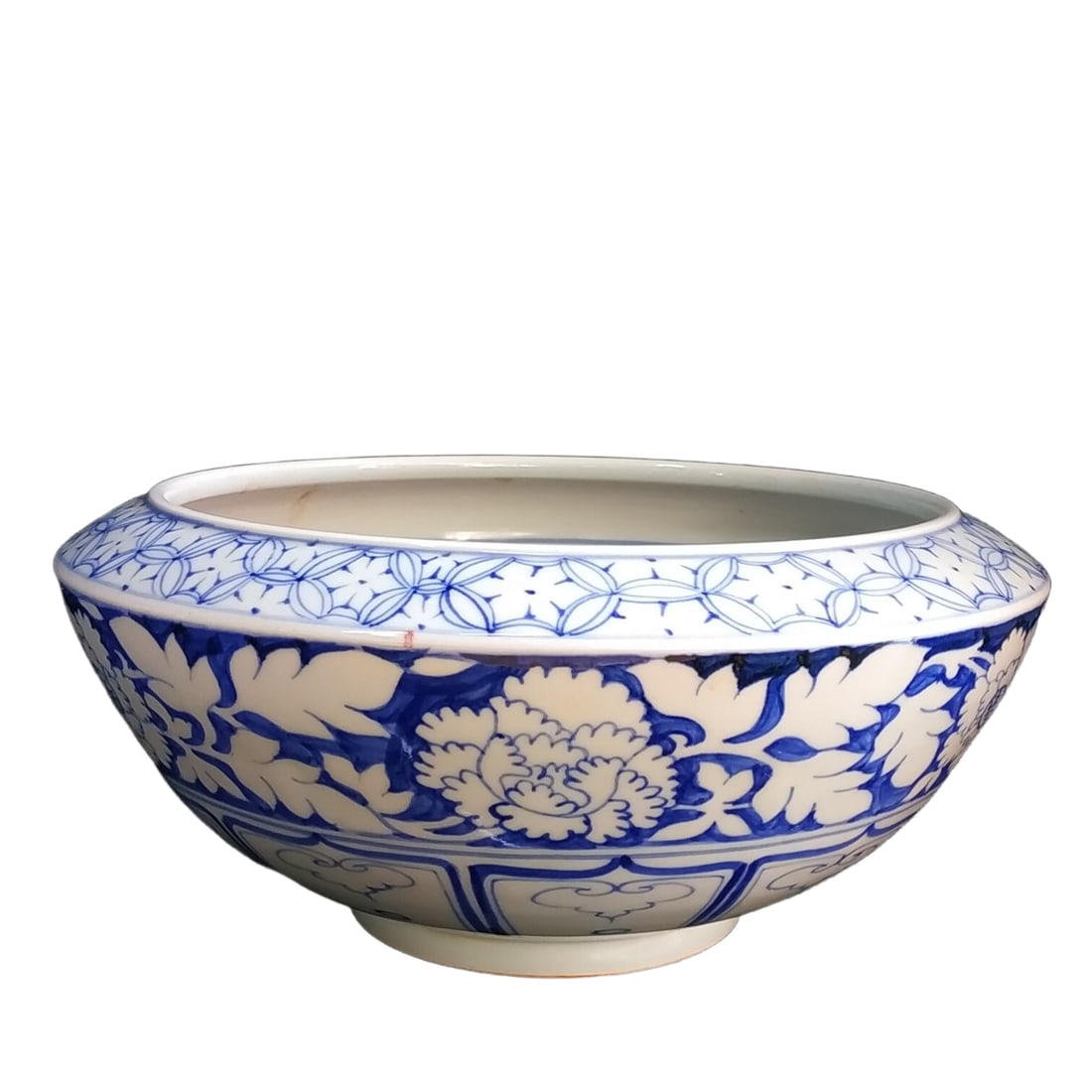 Ming dynasty style blue and white underglaze red hand-crafted flower phoenix pattern bowl (1 of 10)