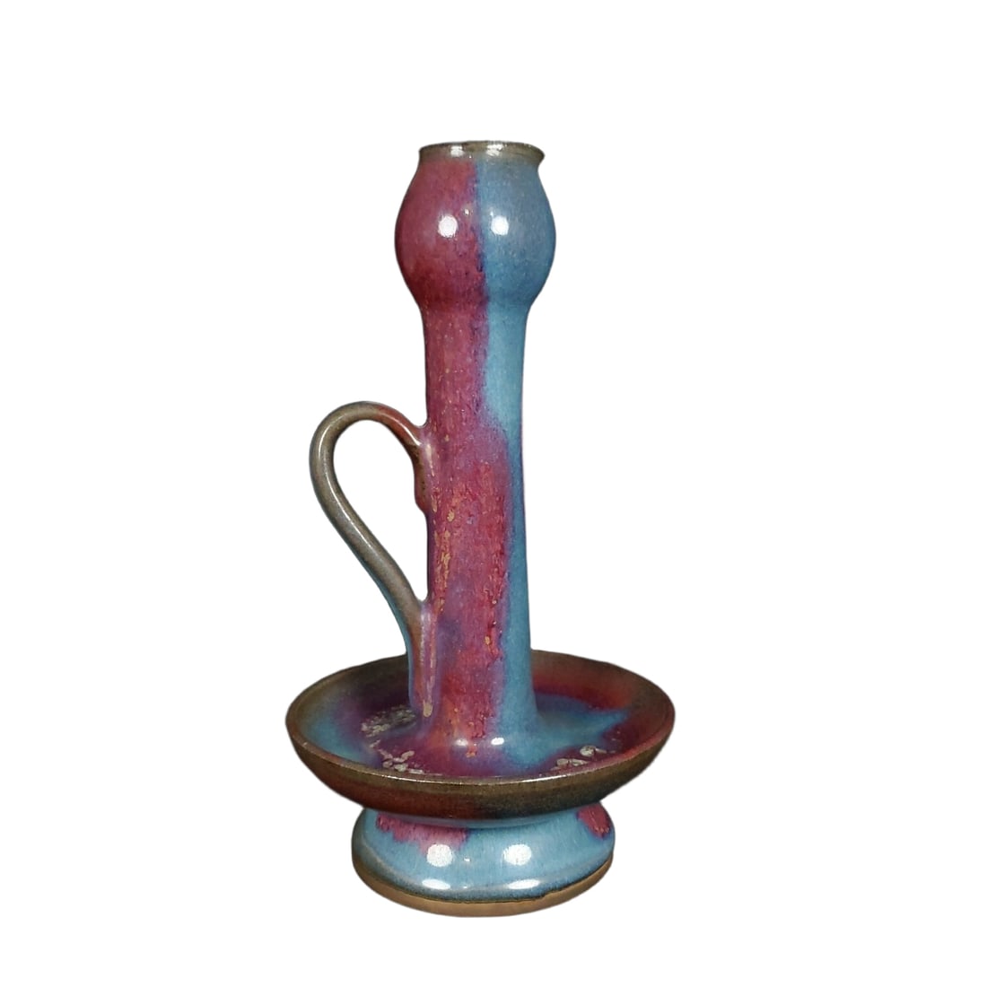 Song Dynasty Style Jun Kiln Sky Blue Glaze Kiln Variation Purple Stain Oil Lamp (1 of 10)