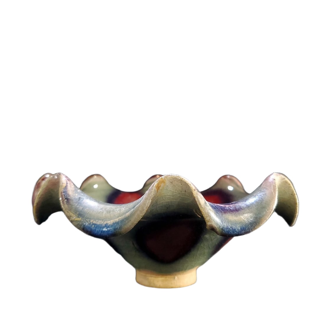 Song Dynasty Jun ware with red splashed glaze and lotus leaf pattern, Douli bowl (1 of 10)