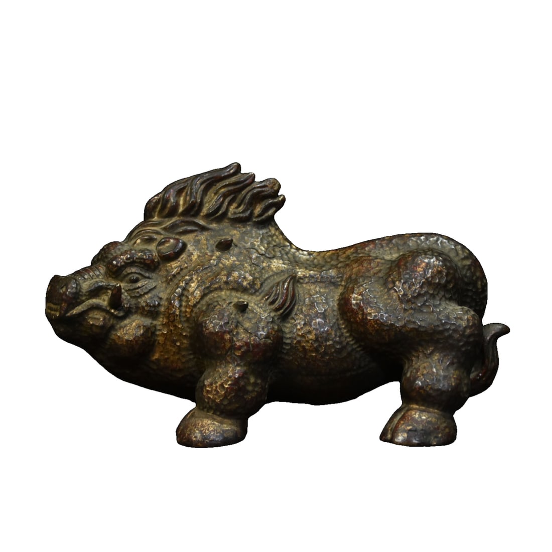 Copper and gold, animal boar, home decor ornament (1 of 10)