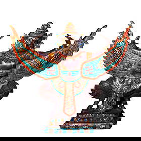 Handcrafted copper, inlaid with celestial gemstones, Great Golden Eagle Bird: Handmade copper, inlaid with sky treasure and gemstones, the Garuda bird with golden wings, 30 cm high, 35 cm wide, weighs about 8500 grams Freight: 1.International Shipping: Foreign shipping costs ar