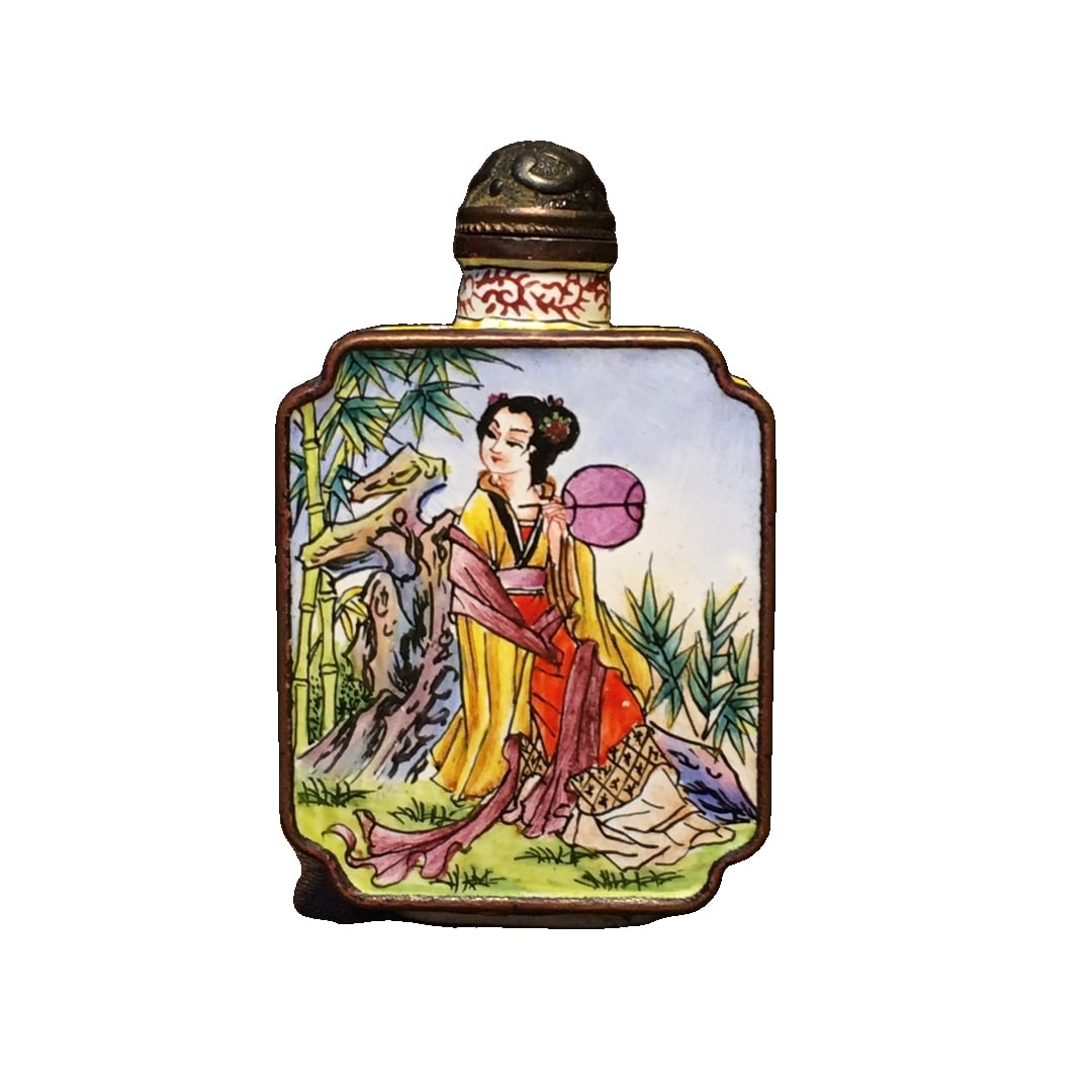 Enamel Painted Cloisonné Copper Snuff Bottle (1 of 10)