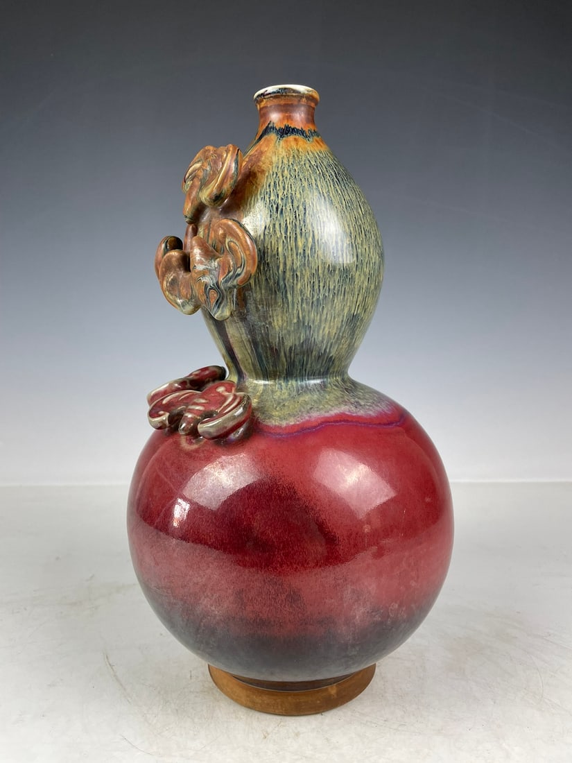 Jun Ware Gourd Bottle - 5