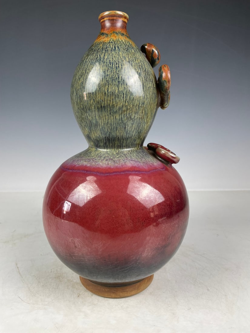 Jun Ware Gourd Bottle - 7