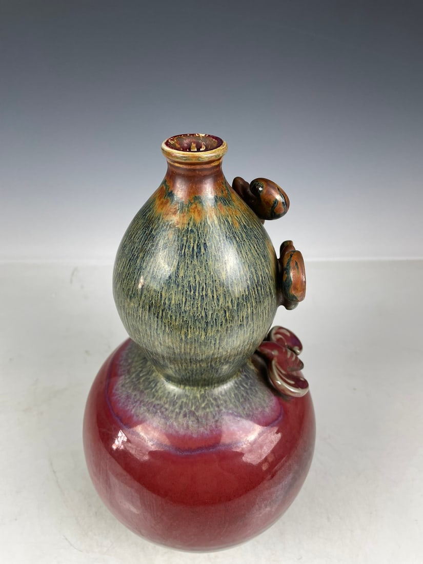 Jun Ware Gourd Bottle - 8