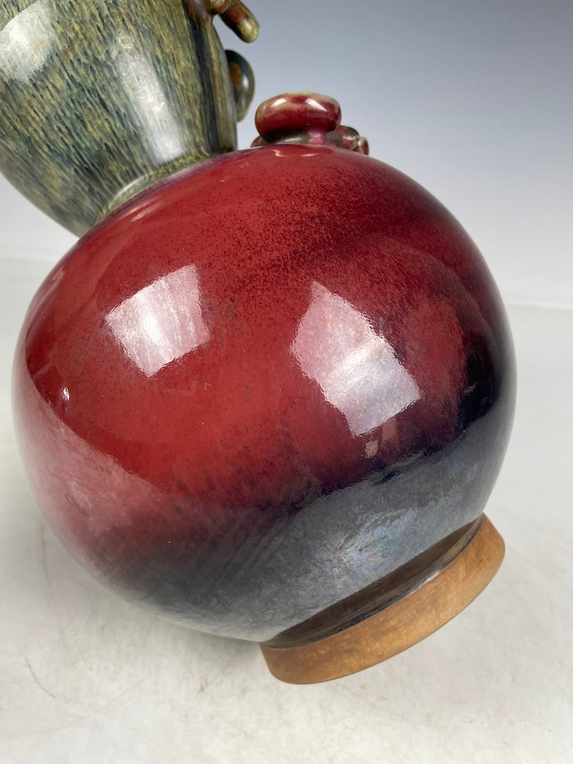 Jun Ware Gourd Bottle - 9