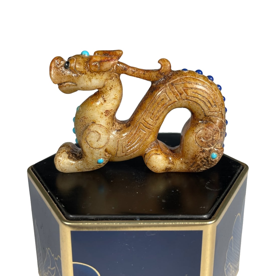 Jade and Gemstone Inlaid Handpiece: Jade handle with inlaid gemstones, 6.7x1.9x4.6 cm, weighing 68 grams. Freight: 1.International Shipping: Foreign shipping costs are determined by the destination. 2.Photos, descriptions and