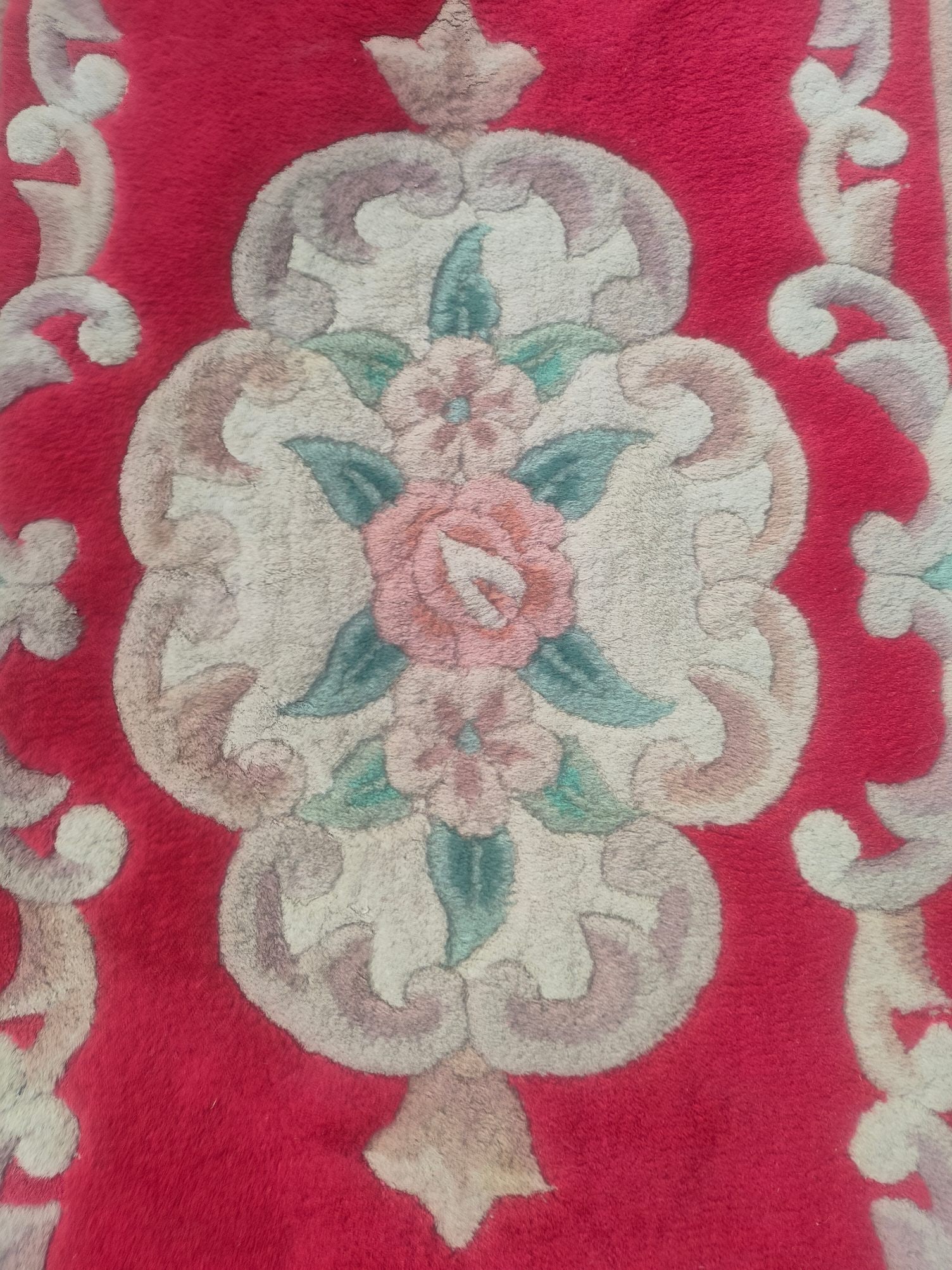 Large rectangular vintage wool carpet - 3