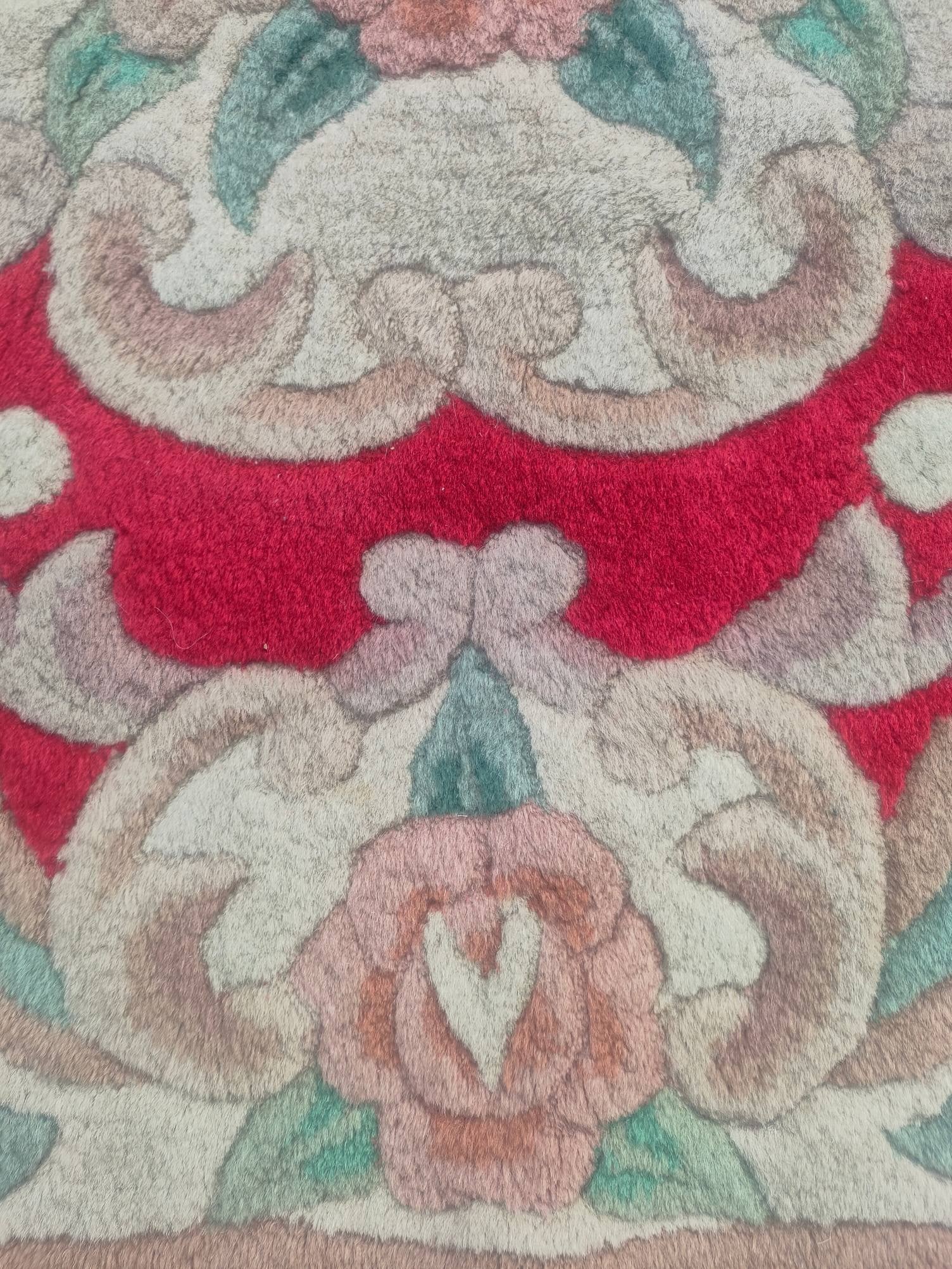 Large rectangular vintage wool carpet - 5