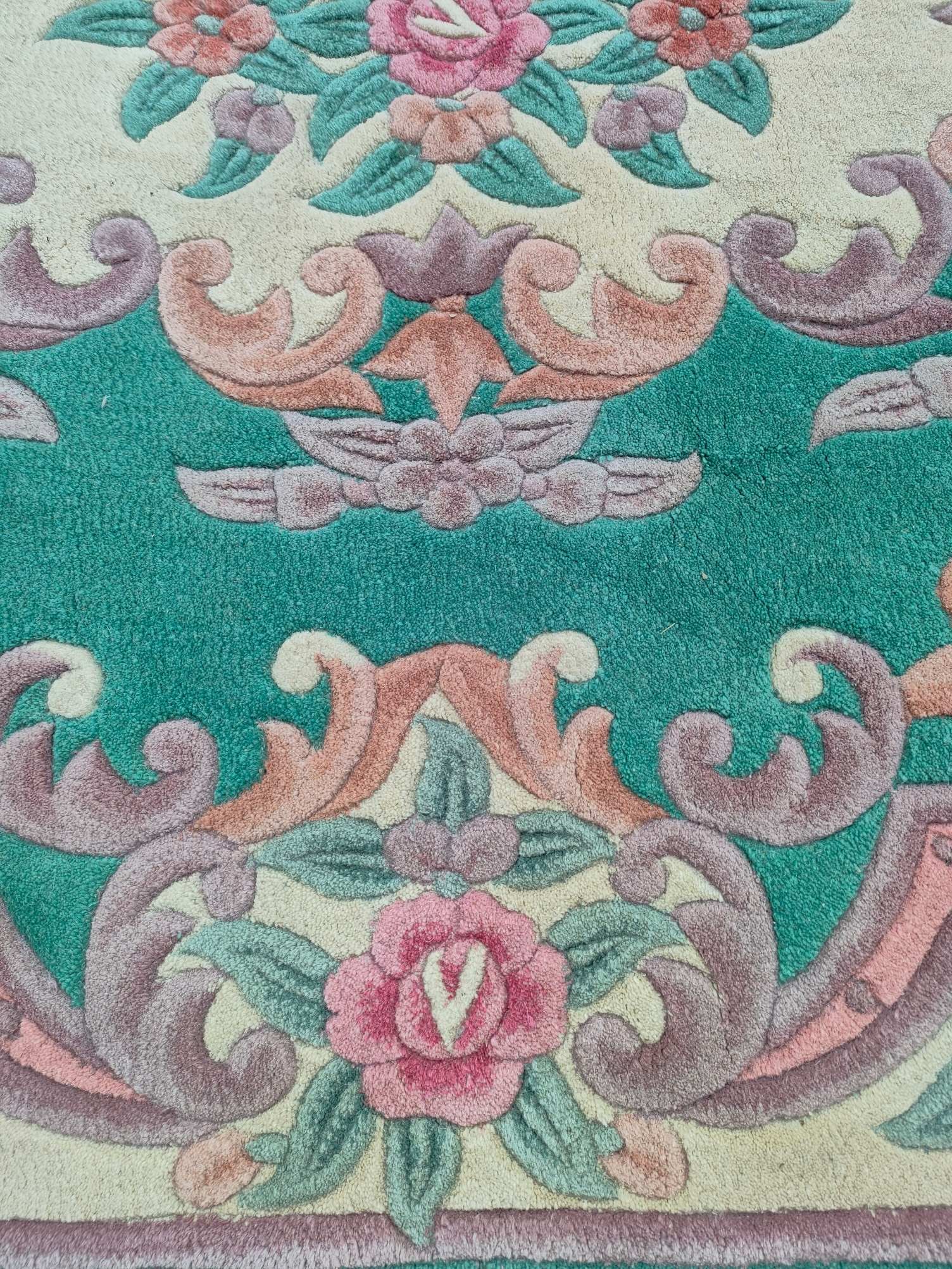 Large rectangular vintage wool carpet - 5